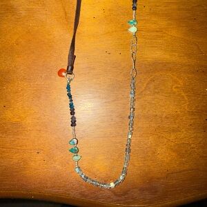 Sundance Peyote Bird Multi-Gemstone Beaded Necklace - 18” long.